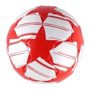Teddies Топка футболна надута шита 23см в мрежа червено-бяла