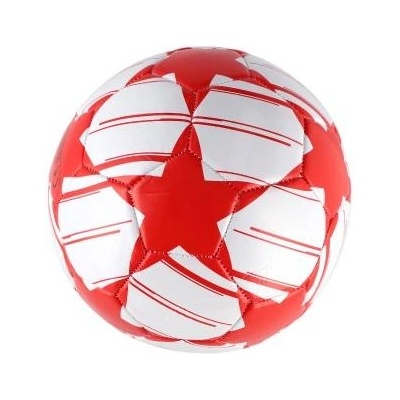 Teddies Топка футболна надута шита 23см в мрежа червено-бяла
