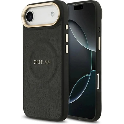 GUESS Peony Hot Stamp MagSafe Case for iPhone Air - Black