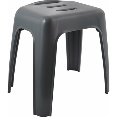 SPIRELLA Sedadlo do sprchy HOCKER, tmavo sivé, plast, 47 cm, do 130 kg