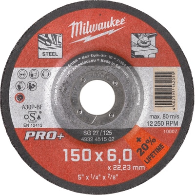 MILWAUKEE Kotouč brusný GrW SG27/150x6 PRO+ 4932471387
