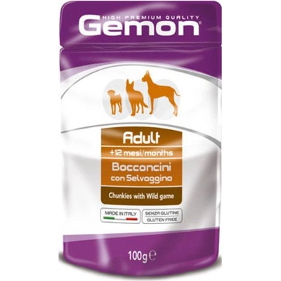 Хапки в пауч за кучета Gemon Adult Wild Game - 0.1кг