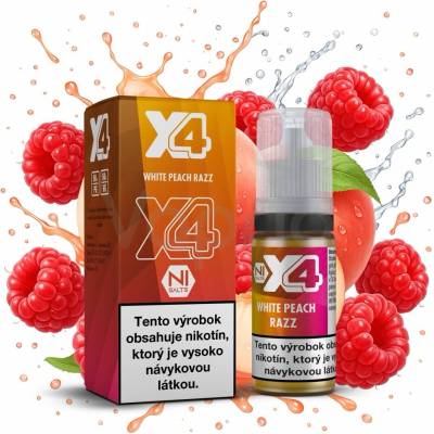 X4 Bar Juice Broskyňa a malina 10 ml 20 mg