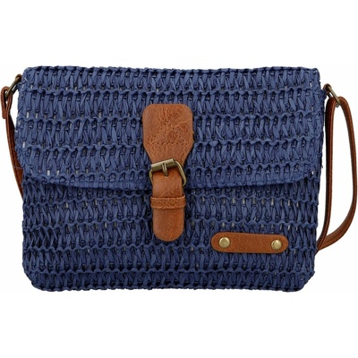 Dámská pletená crossbody kabelka Olive Boho modrá
