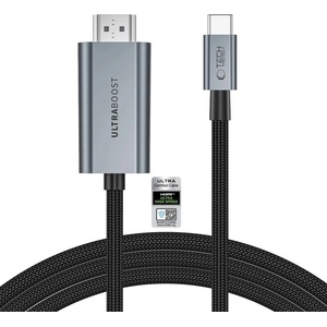 Tech-Protect ultraboost cable usb-c to hdmi 2.1 8k 60hz 200cm iron grey (5906302323920)