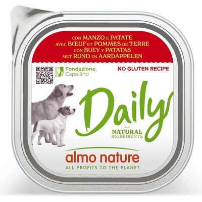 Almo Nature Daily Menu Adult Dog hovězí a brambory 9 x 300 g