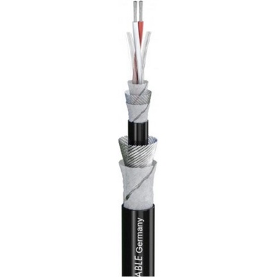 Sommer Cable 200-0241AQ mikrofonový kabel MICROPHONE 2 x 0.25 mm² + 2 x 0.25 mm² černá metrové zboží