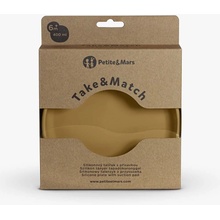 Petite&Mars tanier silikónový s prísavkou TAKE&MATCH Intense Ochre 6m+ 400 ml