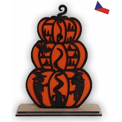 JH WoodArt Halloweenová dekorace čarodejnice 18 cm