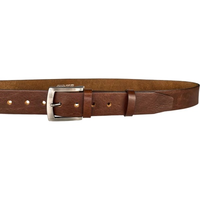 Penny Belts pánský kožený opasek EXKLUZIV 25-V1-48 hnědý