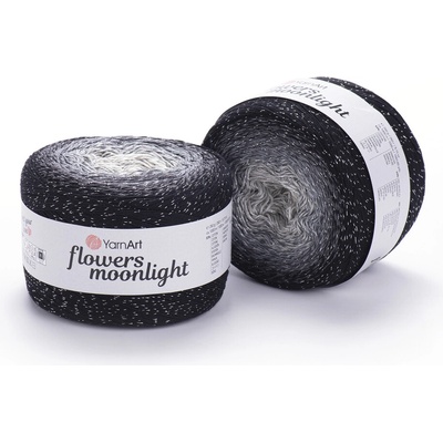 Yarn Art Příze Flowers Moonlight 3253 smetanová, šedá, černá