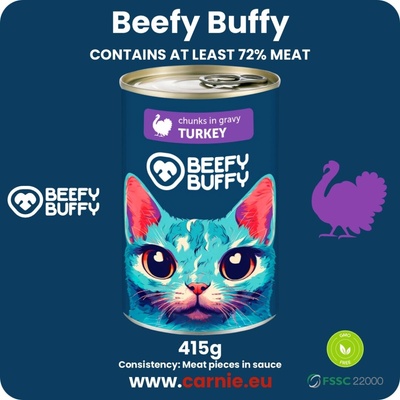 Beefy buffy Morčacie kúsočky v omáčke 415 g