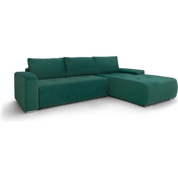Мебели КАМБО Ъглов диван Виктор тъмно зелен Spark 14