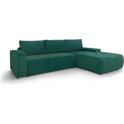 Мебели КАМБО Ъглов диван Виктор тъмно зелен Spark 14