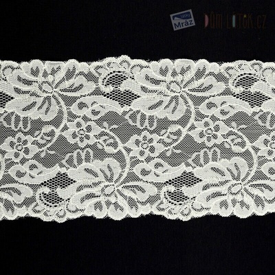 Elastická čipka slonová kosť, 150 mm