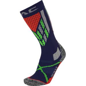 P. A. C P. A. C. Детски ски чорапи P. A. C. Kid's SK 6.2 Merino Technical Pro Ski socks - Navy / Red / Green - размер 31-34 (EU) (207-2276-0113)