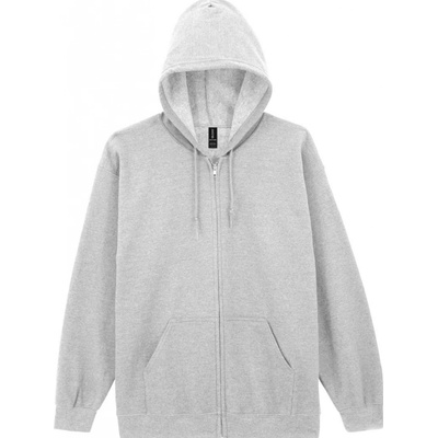 unisex mikina na zip HEAVY BLEND popelová šedá
