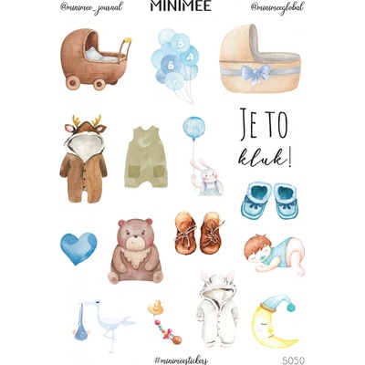 Samolepky MINIMEE Je to chlapec!