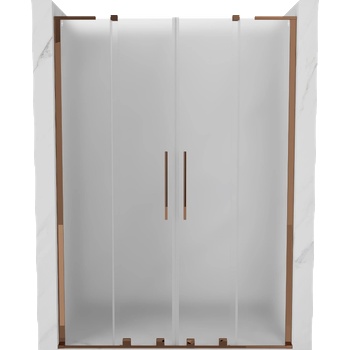 Mexen Velar L Duo плъзгащи се душ врати 150 см, матирано стъкло, розово злато - 871-150-003-32-60 (871-150-003-32-60)