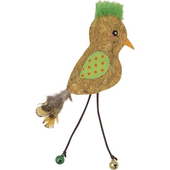 Nobby Korkový ptáček s rolničkami a catnipem 21cm