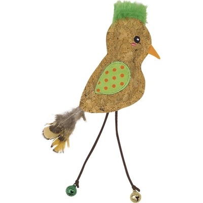 Nobby Korkový ptáček s rolničkami a catnipem 21cm