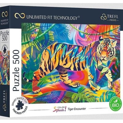 Trefl UFT Color Splash: Stretnutie s tigrom 500 dielov