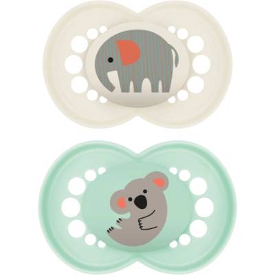 MAM Original 6+ months биберон Beige/ Turquoise 2 бр