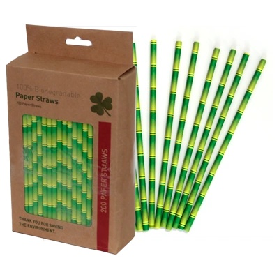 Horecano BARWARE-Сламки хартиени в хартиена кутия 200 бр. ЗЕЛЕНИ Ø0.6х19.6cm. (HC-93974) 194624 (0193974)