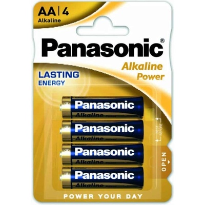 Panasonic Батерии алкални Panasonic Alkaline Power, AA, LR6, 1.5V, 4бр (9004639)