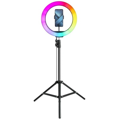 MG Selfie Ring Fill kruhové RGB LED svetlo 12'' + statív, čierne 5903396108570