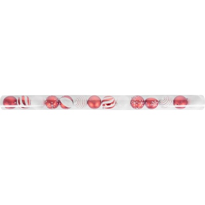 Gule MagicHome 14 ks, červeno-biele, s dekoráciou, na vianočný stromček, 8 cm, Sellbox 24 túb