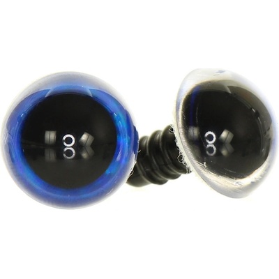 Oči metalické modré 14 mm