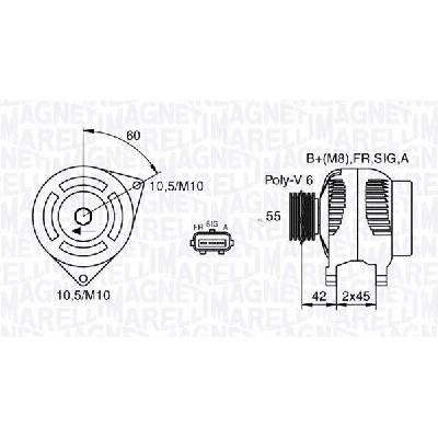 Alternátor MAGNETI MARELLI 063377416010
