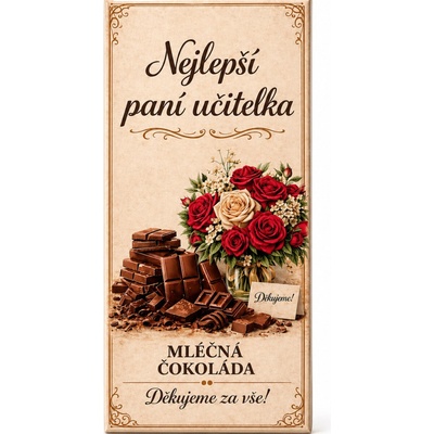 Nejlepší paní učitelka mléčná 100 g květina