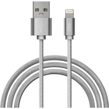 Verus Sync and Charge Lightning - плетен Lightning кабел за iPhone, iPad, iPod (сив)