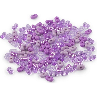 Stoklasa Plastové korálky peanut mix 4x6 mm Balení: 10 g, Varianta: 3 fialová 3 fialová