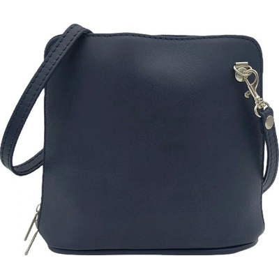 Dámská kožená crossbody kabelka Borse Design 10-53 tm. modrá tm.modrá
