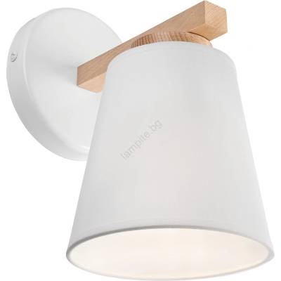 LAMKUR Стенно осветително тяло ELLIE 1xE27/60W/230V бяло (LA37783)