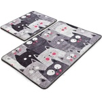 Foutastic Сиви килими за баня в комплект от 2 броя 60x100 cm Meow - Foutastic (359CHL2376)