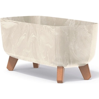 NABBI Plastový kvetináč na nožičkách DGCL400E 39 cm - krémová