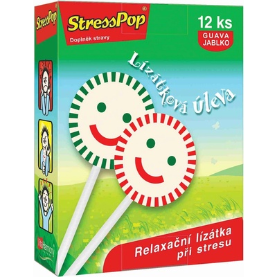 StressPop relaxačné lízatká proti stresu 12 ks