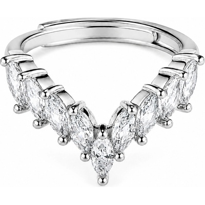 Solla Crystal Crown dámsky prsteň zo zliatiny strieborný CH Z PR32
