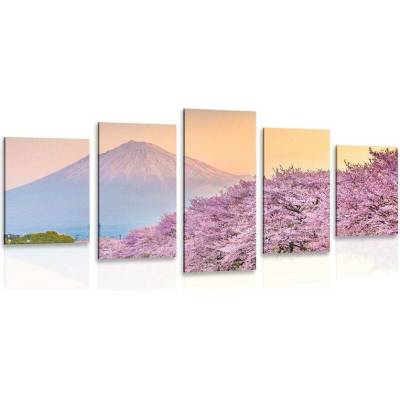 5-dílný obraz nádherné Japonsko - 100x50