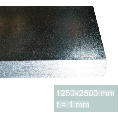 Plech pozinkovaný 1 mm (1,25×2,5 m) - 492697