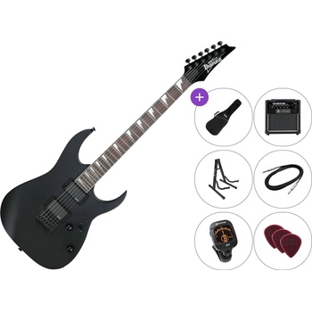Ibanez GRG121DX-BKF Premium SET Black Flat Електрическа китара