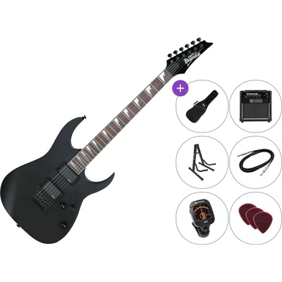 Ibanez GRG121DX-BKF Premium SET Black Flat Електрическа китара