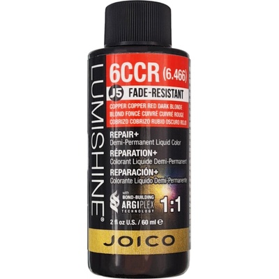 Joico Lumishine Demi-Permanent Liquid Color 60 ml деми-перманентна боя 6CCR - Copper Copper Red Dark Blonde