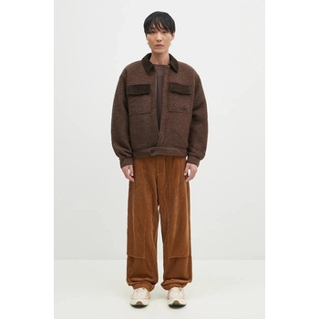 Filling Pieces Вълнено яке Filling Pieces Box Jacket в кафяво преходен модел с уголемена кройка 78614121933 (78614121933)