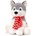 Keel Toys Keeleco, Eкологична плюшена играчка, Хъски със шалче, 20 см (SX1931)