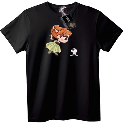 NOONEBRAND Тениска Chibi Анна и Тоторо - 3XL, Black